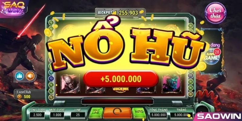 Nhận thưởng đổi tiền mặt SAOWIN đơn giản